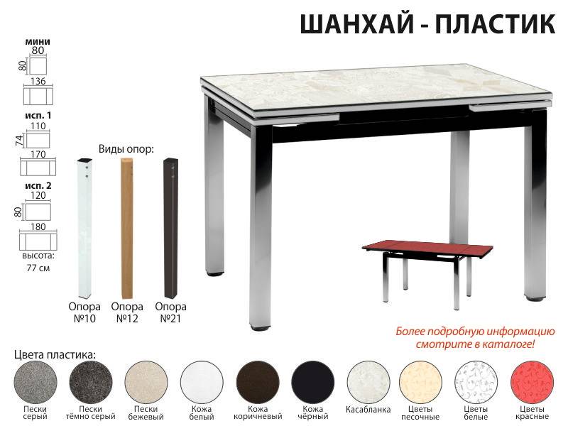 стол обеденный шанхай пластик в Оренбурге