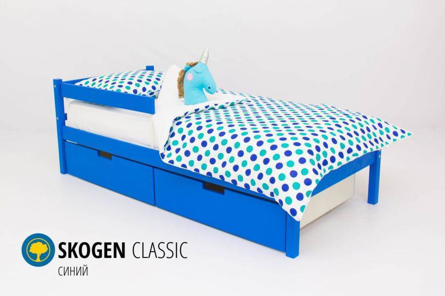 детская кровать skogen classic синий в Оренбурге