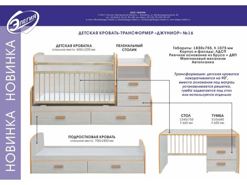 кровать-трансформер джуниор в Оренбурге