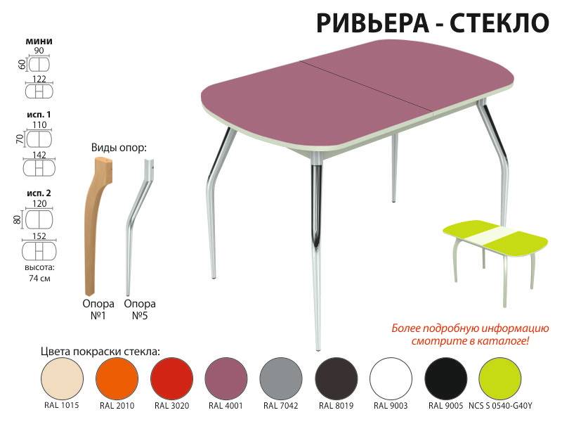 стол обеденный ривьера стекло в Оренбурге