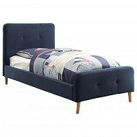 кровать button tufted flannelette navy 140х200 в Оренбурге