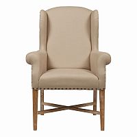 кресло мягкое с ушами french wing chair бежевое в Оренбурге