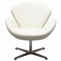 кресло swan chair экокожа белое в Оренбурге