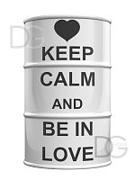 декоративная бочка keep calm and be in love m в Оренбурге