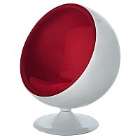 кресло-шар eero ball chair бело-красное в Оренбурге