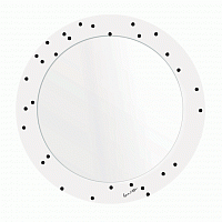 зеркало с рисунком белое круглое черные точки pois в Оренбурге