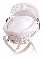 колыбель-переноска gift wicker moses basket белая, белое белье в Оренбурге