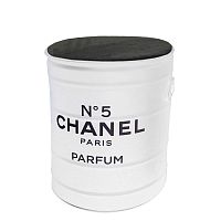 декоративная бочка- пуф chanel №5 white m в Оренбурге