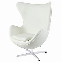 кресло egg chair by arne jacobsen белое в Оренбурге