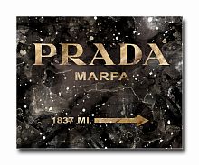 постер prada mafia на чёрном в золотом a3 в Оренбурге