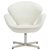 кресло swan chair кашемир белое в Оренбурге