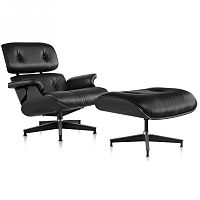 кресло eames style lounge chair черное в Оренбурге