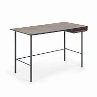 стол mahon desk ореховый шпон, mdf матовый графит в Оренбурге