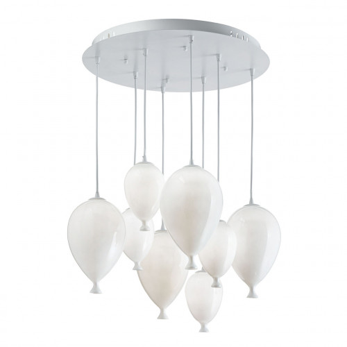 подвесная люстра ideal lux clown sp8 bianco в Оренбурге