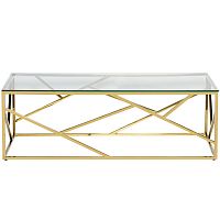 стол журнальный h-bridge gold 120*60*40см золотой в Оренбурге