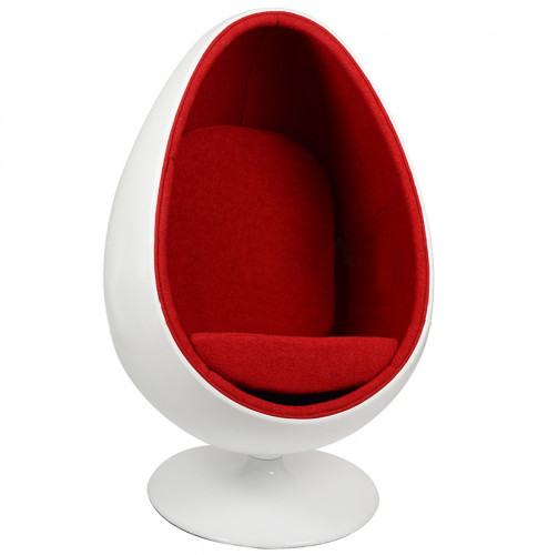 кресло ovalia egg style chair красное в Оренбурге