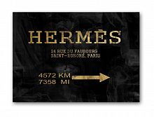 постер hermes без рамки, черный, а4 в Оренбурге