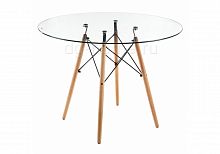 стол стеклянный nixon (eames style) натуральное дерево в Оренбурге