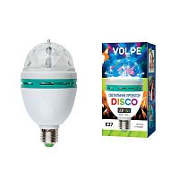 светодиодный светильник-проектор (09839) volpe disko uli-q301 03w/rgb/e27 white в Оренбурге