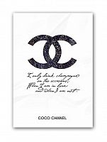 постер drink champagne. coco chanel а3 в Оренбурге