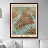 картина: antique map of new york city, 1879г. в Оренбурге