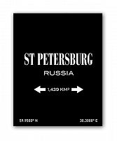 постер st.petersburg а4 (черный) в Оренбурге