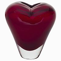 ваза стеклянная (красная) heart 12*9*13 в Оренбурге