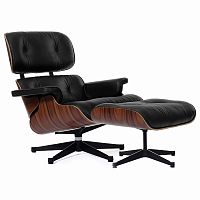 кресло eames style lounge chair & ottoman черное в Оренбурге