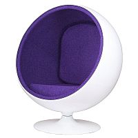 кресло eero ball chair бело-фиолетовое в Оренбурге