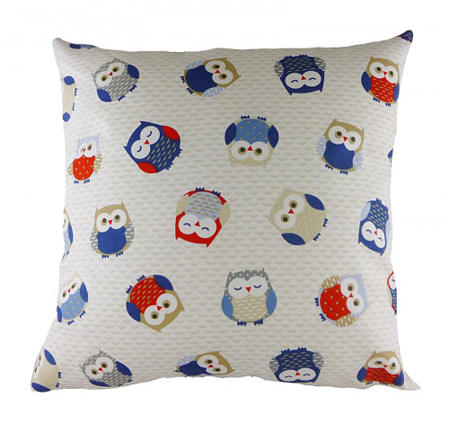 подушка с принтом owl print blue в Оренбурге