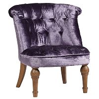 кресло sophie tufted slipper chair вельвет фиолетовое в Оренбурге