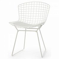 стул bertoia side кожаный standart белый в Оренбурге