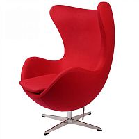 кресло arne jacobsen style egg chair красная шерсть в Оренбурге