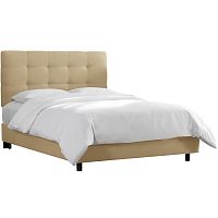 кровать двуспальная 160х200 бежевая alice tufted beige в Оренбурге