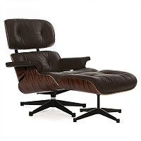 кресло eames style lounge chair палисандр коричневое в Оренбурге