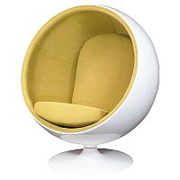 кресло eero ball chair бело-горчичное в Оренбурге