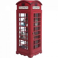 шкаф-витрина london telephone красный в Оренбурге