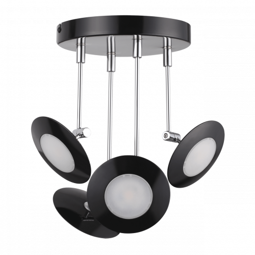 потолочная светодиодная люстра odeon light uliss 3811/28cl черная в Оренбурге