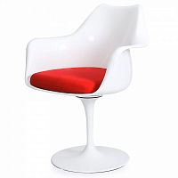 стул eero saarinen style tulip armchair красная подушка в Оренбурге