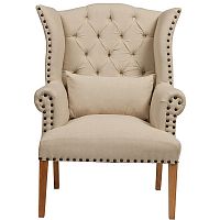 кресло quinn tufted armchair бежевое в Оренбурге