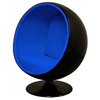 кресло eero ball chair синее с черным в Оренбурге