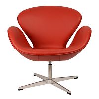 кресло arne jacobsen style swan chair красное в Оренбурге