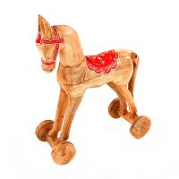 украшение новогоднее лошадка на колесах christmas horse, 40х30х13 см в Оренбурге